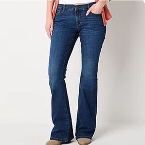 a.n.a Womens Low Rise Flare Leg Jeans